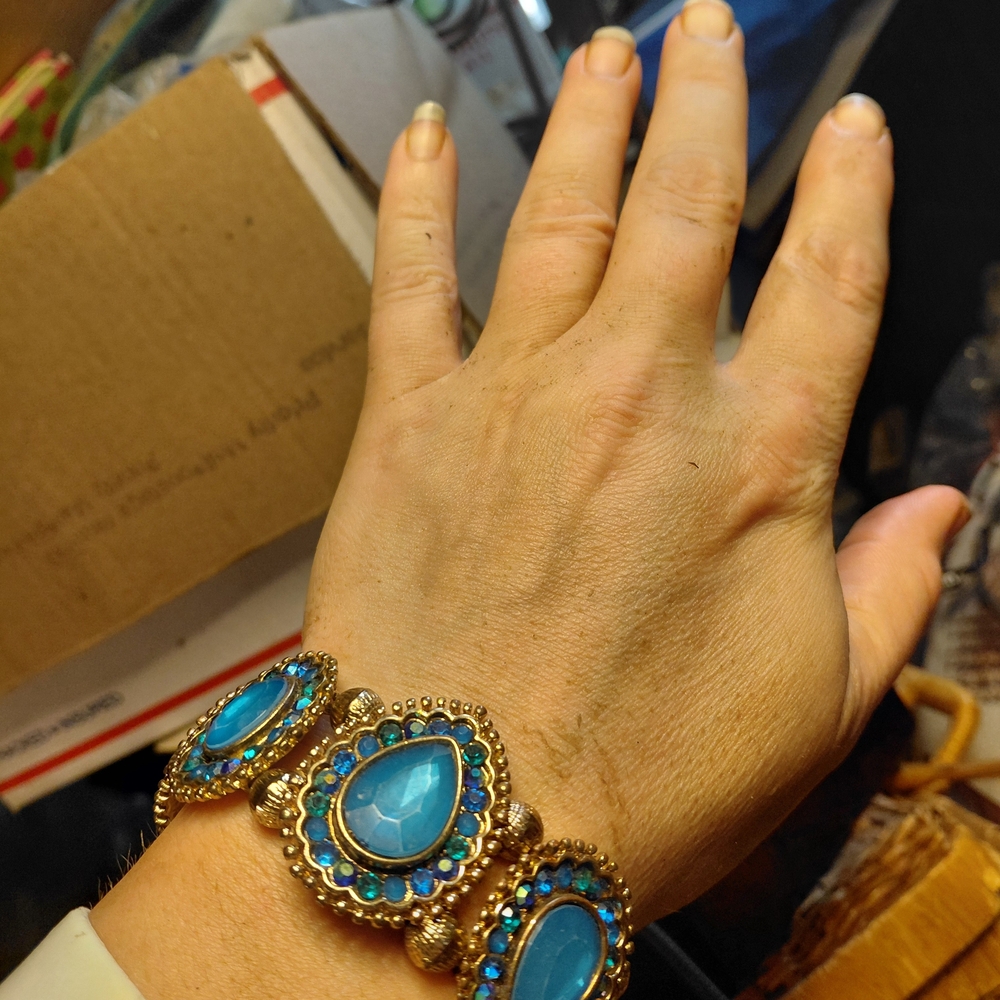 Style & Co. Turquoise and Gold Bracelet